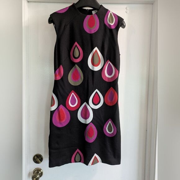 Retro Inspired Trina Turk dress with raindrops/ teardrop print - Picture 1 of 7